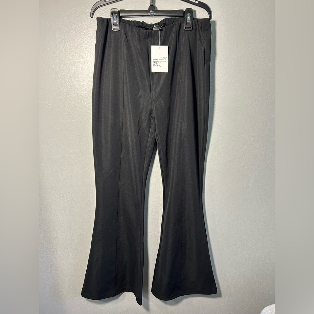 Forever 21 Black Wide-Leg Knit Pants